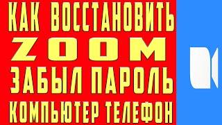 Как Восстановить Пароль Zoom Как Восстановить Аккаунт Zoom Если Забыл Пароль с Компьютера и Телефона