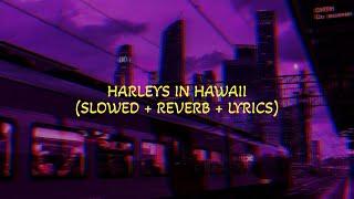 Harleys in Hawaii - Katy Perry || Slowed + Reverb + Lyrics || Lyricszoid