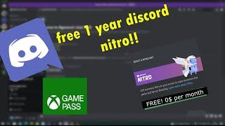 Get free discord Nitro forever ! free 1 year susbscribtion with xbox game pass jugaad