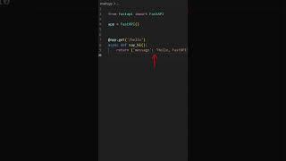 FastAPI Nedir ? 60 saniyede #shorts #programlama #yazılım #javascript #code #pythondersleri