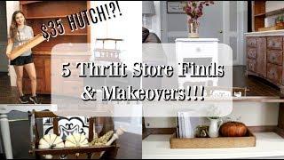 5 THRIFT STORE FINDS & MAKEOVERS! | HOME DECORATING IDEAS