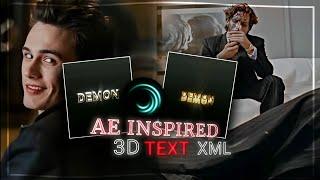 AE inspired 3D text effect for 1000 sub in alight motion ( Preset ) By Demon 