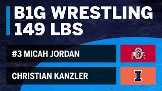 149 LBS: #3 Micah Jordan (Ohio State) vs. Christian Kanzler (Illinois) | Big Ten Wrestling