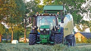 Pressing + Wrapping Bales | John Deere 6105R + Krone | Pater | 2021