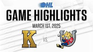 OHL Highlights: Kingston Frontenacs @ Barrie Colts Mar. 1, 2025