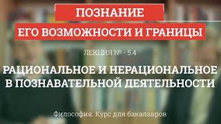 5.4 Рациональное и нерациональное в познавательной деятельности - Философия для бакалавров