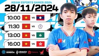 VÒNG BẢNG & VÒNG LOẠI KÉP ASIAN ESPORTS GAMES 2024 - LIÊN QUÂN MOBILE | NGÀY 28/11