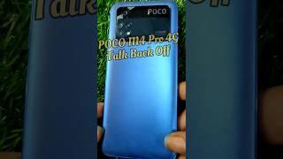 How To Off Talk Back POCO M4 Pro  POCO M4 Pro 4G Double Tab Screen Off Kaise Kare #shorts #talkback