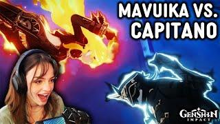 this fight was INSANE ?? | Genshin Impact "Clash of Frost and Flame" Mavuika vs. Capitano REACTION