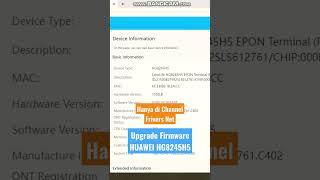 Upgrade Firmware HUAWEI HG8245H5 Gpon To Epon | Frivers Net