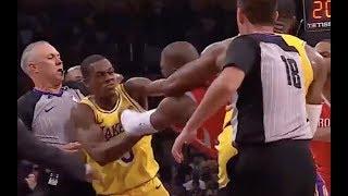 Brandon Ingram, Chris Paul, Rajon Rondo BRAWL in Lakers-Rockets