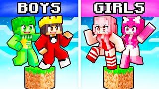 One BOYS Block vs One GIRLS Block in Minecraft!