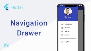 Navigation Drawer Side Menu | Flutter Tutorial for Android and iOS