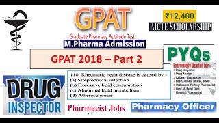 GPAT 2018 Part 2 - Previous Year Question Paper with Answer Key MCQs I 1998-2022