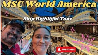 MSC World America Ship Tour 2025 | Highlight Tour + New MSC Miami Terminal  ️
