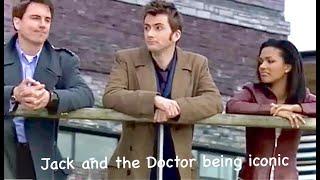 The doctor and captain Jack being an iconic duo