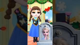  I Love U ELSA " Yours Anna"  #mytalkingangela2 #shorts #frozen #diewithsmile