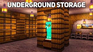 Minecraft: Underground Storage Room Tutorial (how to build)