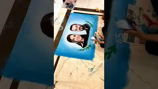 wedding couple portrait rangoli | Artistic Amrita | #shorts #viral #rangoli