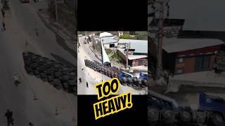 Wind Turbine Wing Takes Down the Whole Truck! ️ ##truckdriver #lkw #camion #automobile  #bigrig