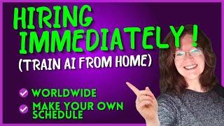 HIRING IMMEDIATELY !  Worldwide & Make your Own Schedule Work From Home Jobs Training AI