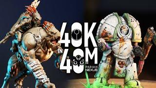 New T'au vs New Death Guard!  40k in 40m Warhammer Battle!