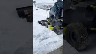 RYOBI 100AH ELECTRIC RIDING MOWER PLOWS SNOW LIKE A CHAMP FOR IT'S FIFTH WINTER IN A ROW!