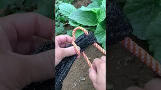 How to tie the sunshade cloth corners