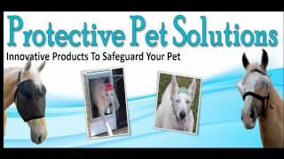 Protective Pet Solutions Equivizor Horse Fly Mask and Novaguard Recovery Collar For Dogs