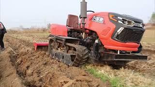 Crawler Tractor, Ride-on Diesel Engine Rubber Track Tractor 50hp