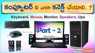 How to connect computer in telugu, computer basics in telugu, Shiva tutorials