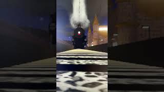 Steam locomotive runs over camera!