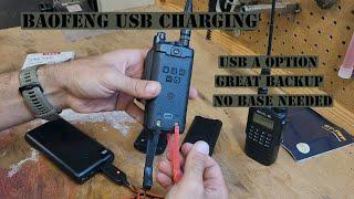 Baofeng backup USB charging option