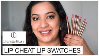 Charlotte Tilbury Lip cheat swatches and Review | Indian skintone