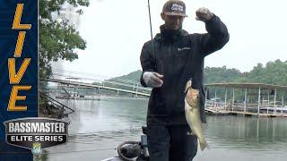 Jordan Lee making the shallow bite work on a cloudy Smith Lake