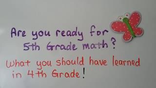 Are you ready for 5th grade math?