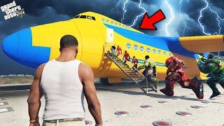 GTA 5 : Franklin First Plane Experience With All Avengers in GTA 5 ! (GTA 5 mods)