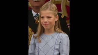 princess leonor and infanta sofia at the spanish National Day  #princessleonor #infantasofia