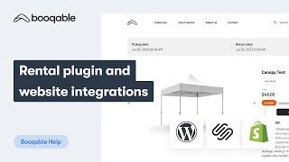 Booqable's rental plugin and website integrations