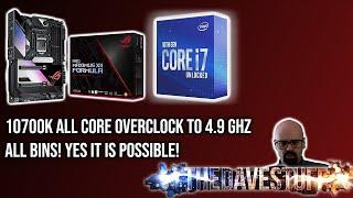 Unlocking Great Performance: Achieving a 4.9 GHz All-Core Overclock on the Intel 10700K