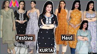 MYNTRA FESTIVE WEAR KURTI HAUL. Myntra Kurti Haul.Sale Upto 50-80%Off. MYNTRA HAUL