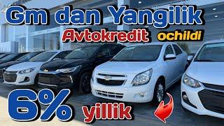 Yillik 6% dan avtokredit || Gm dan yana bir yangilik || Qaysi moshinalarga ochildi?