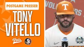 Tennessee Baseball: Tony Vitello and players discuss walk off win over Florida State in Omaha