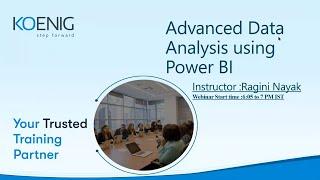 Learn Advanced Data analysis using Power BI online | Koenig Solutions