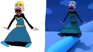 Frozen 2  Elsa and Anna funny Drawing memes part 2 -Try not To laugh