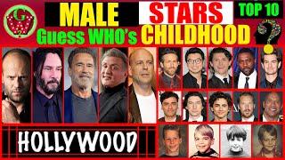 Top 10 Hollywood Male Star actors | Who Had Shocking Childhood | Guess the Names?? (Challenge)