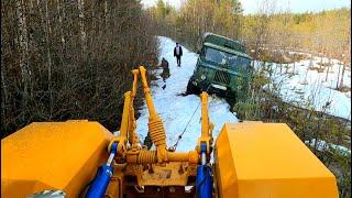 ТРАКТОР КИРОВЕЦ. ТРАКТОР К 700. ГАЗ 66 В БОЛОТЕ