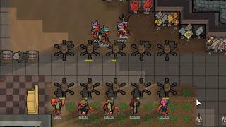 Wasters getting wasted by artillery - Rimworld non stop combat action