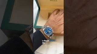 #Rolex Blue Oyster Perpetual 41mm a classic design with a vibrant dial #oysterperpetual