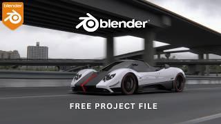 Realistic Car Animation In Blender + Free Project File